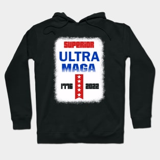 Ultra Maga Proud Ultra Maga Joe Biden Pro Trump American Flag Hoodie